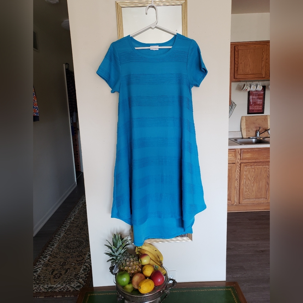 NWOT lularoe flounder blue summer layering dress - Picture 7 of 16